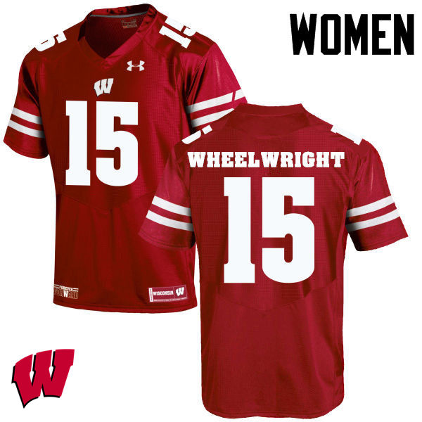 Wisconsin Badgers Women's #15 Robert Wheelwright NCAA Under Armour Authentic Red College Stitched Football Jersey DM40A87FW